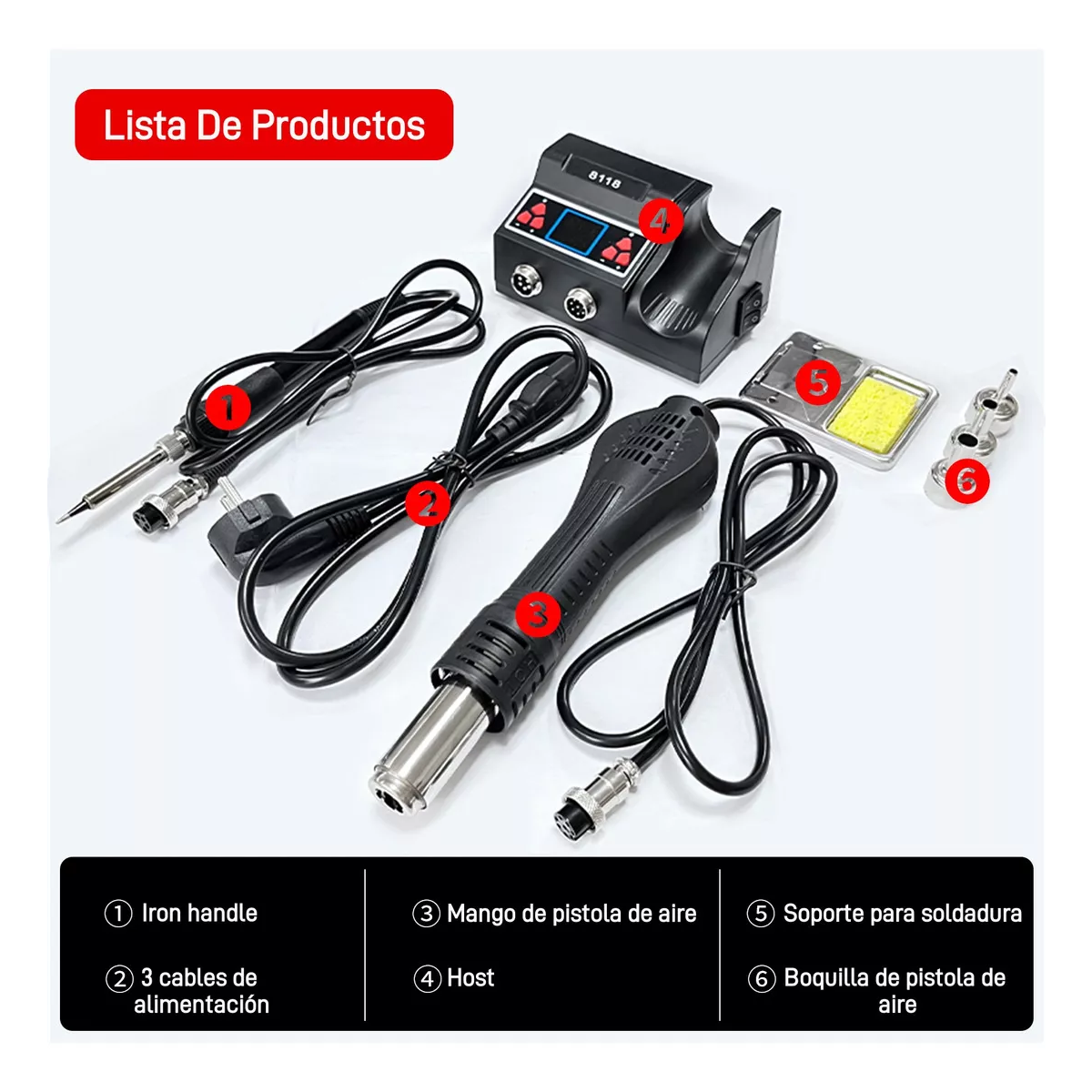 Estacion Soldadura Multimetro Pistola De Soldar Cautín 2 En1
