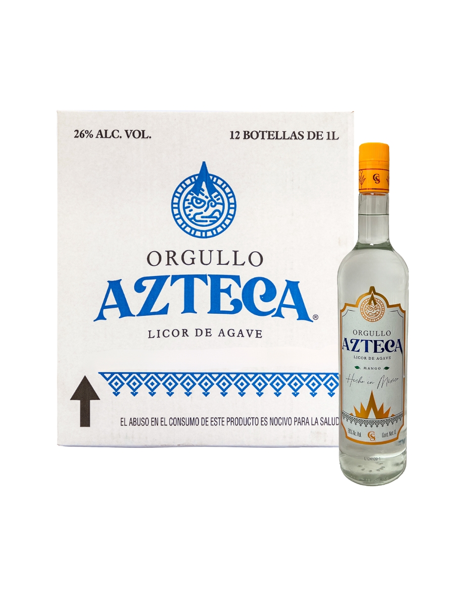 Caja Licor de Agave Orgullo Azteca Mango 1000 Ml
