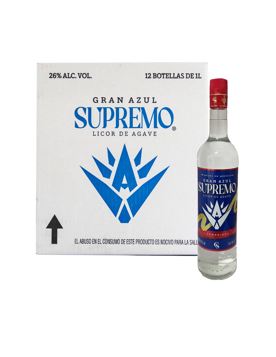 Caja Licor de Agave Gran Azul Supremo Tamarindo 1000 Ml