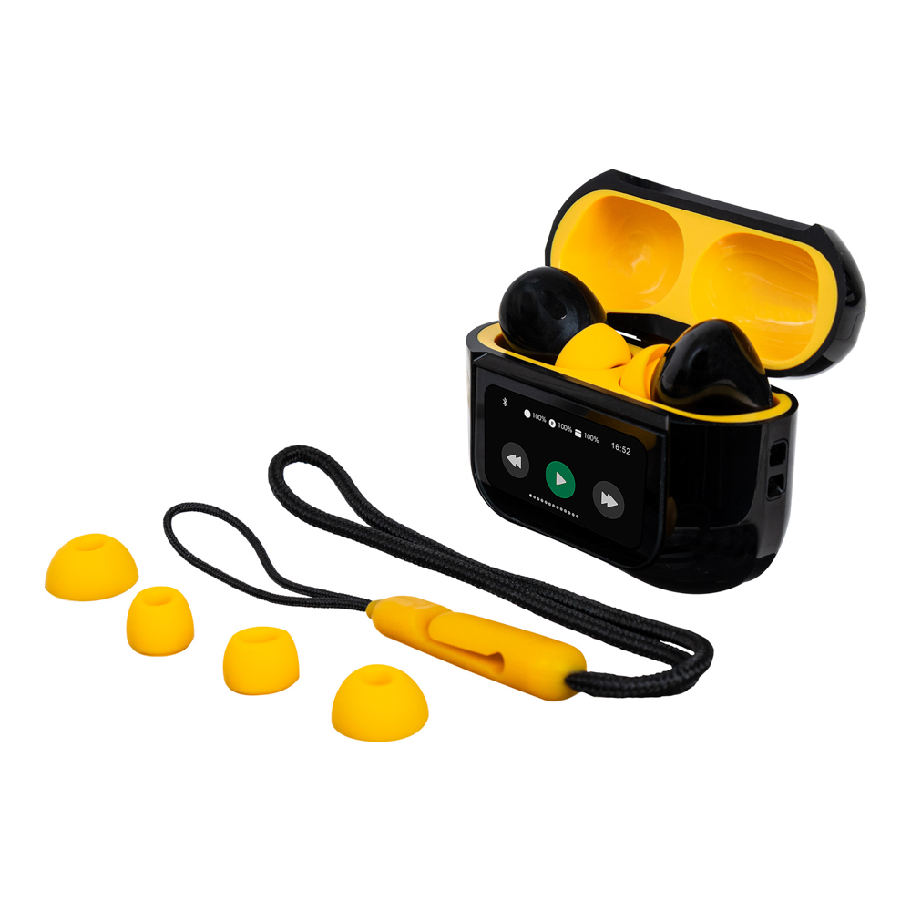 Audífonos TWS STF Tracker con pantalla LCD 