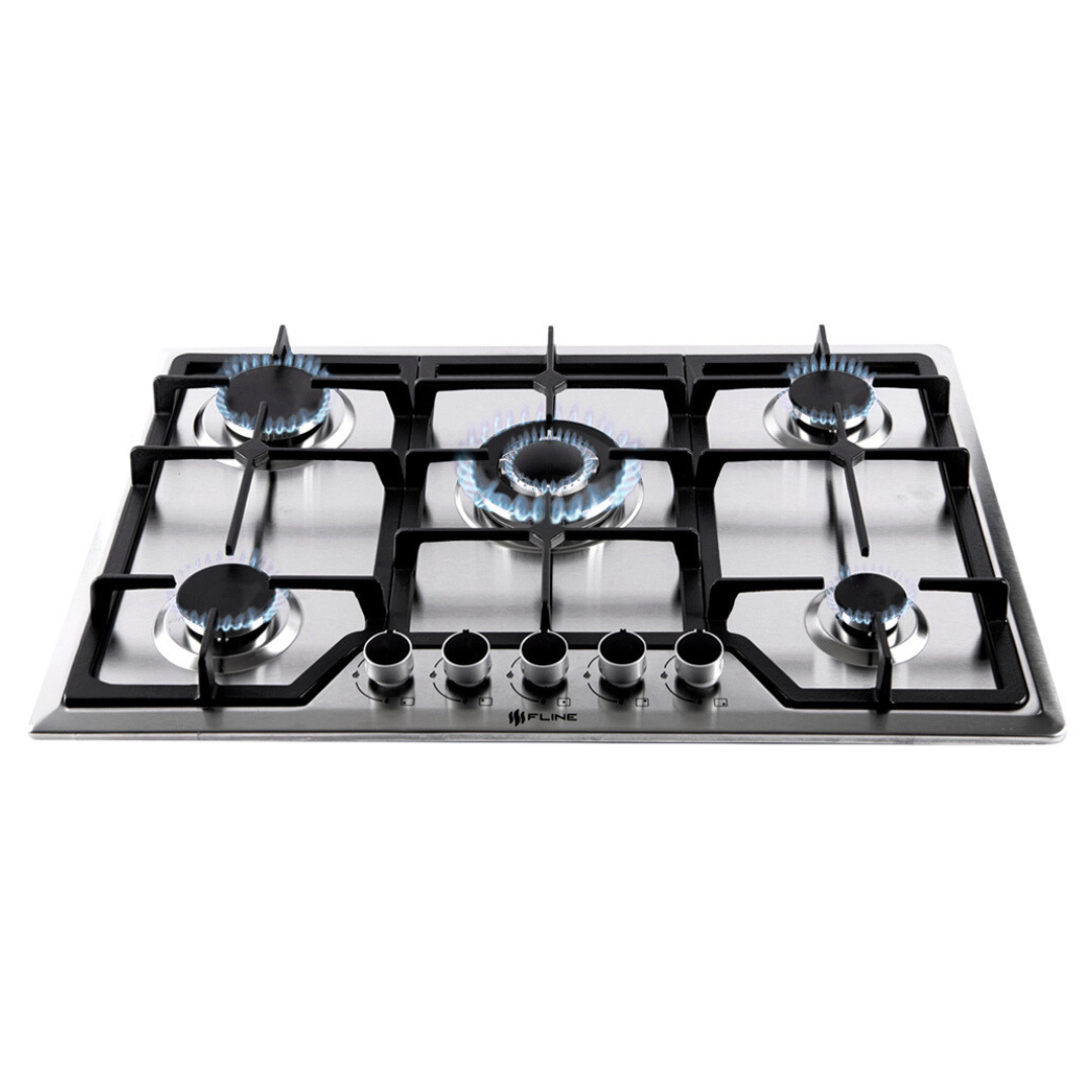 Parrilla de Gas Empotrable 5 Quemadores Acero Inoxidable | FLINE | Lund 5