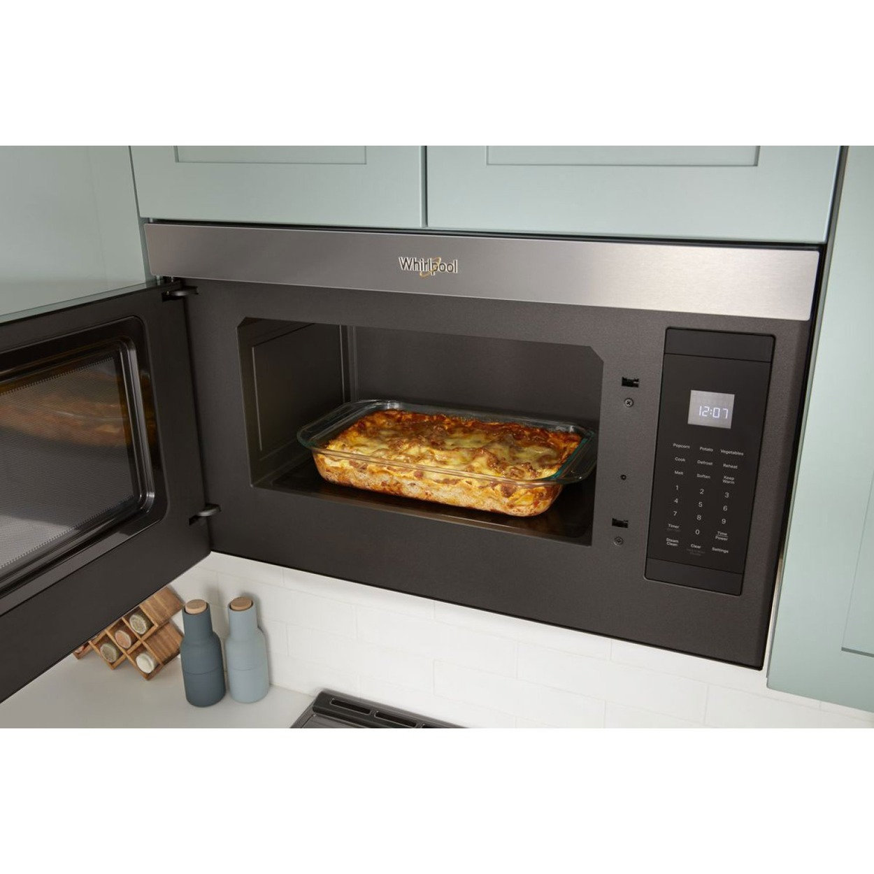 Microondas Campana Whirlpool WMMF5930PV de 1.1 p³ Acero Negro