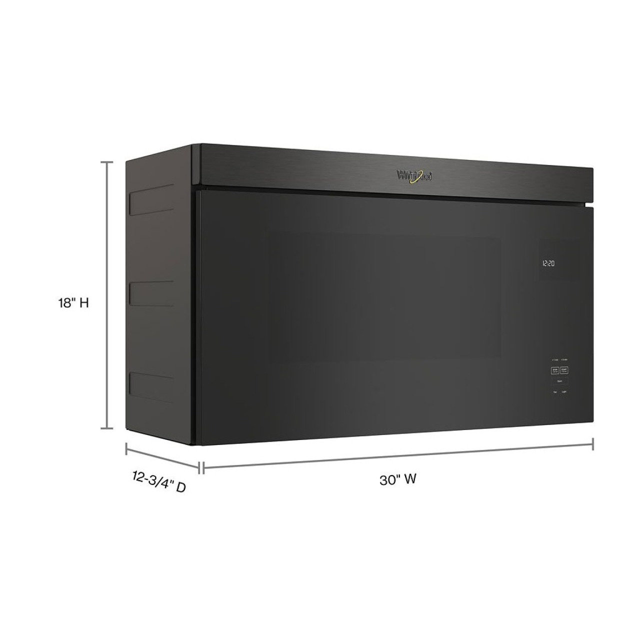 Microondas Campana Whirlpool WMMF5930PV de 1.1 p³ Acero Negro