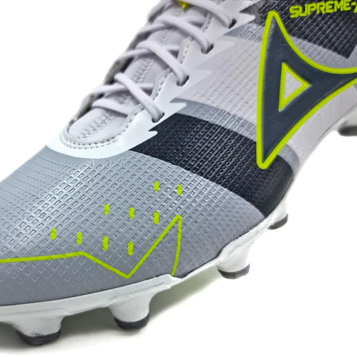 Pirma Tachones Hombre Blanco Plata Futbol Cesped Natural Ajuste Seguro