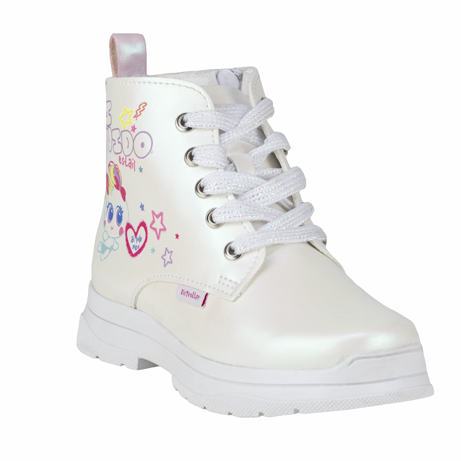 Botin Blanco Para Niña Distroller Plataforma Bonita 50001-13b