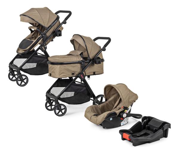 Carriola D Bebe Travel System King Con Autoasiento 1a Etapa beige