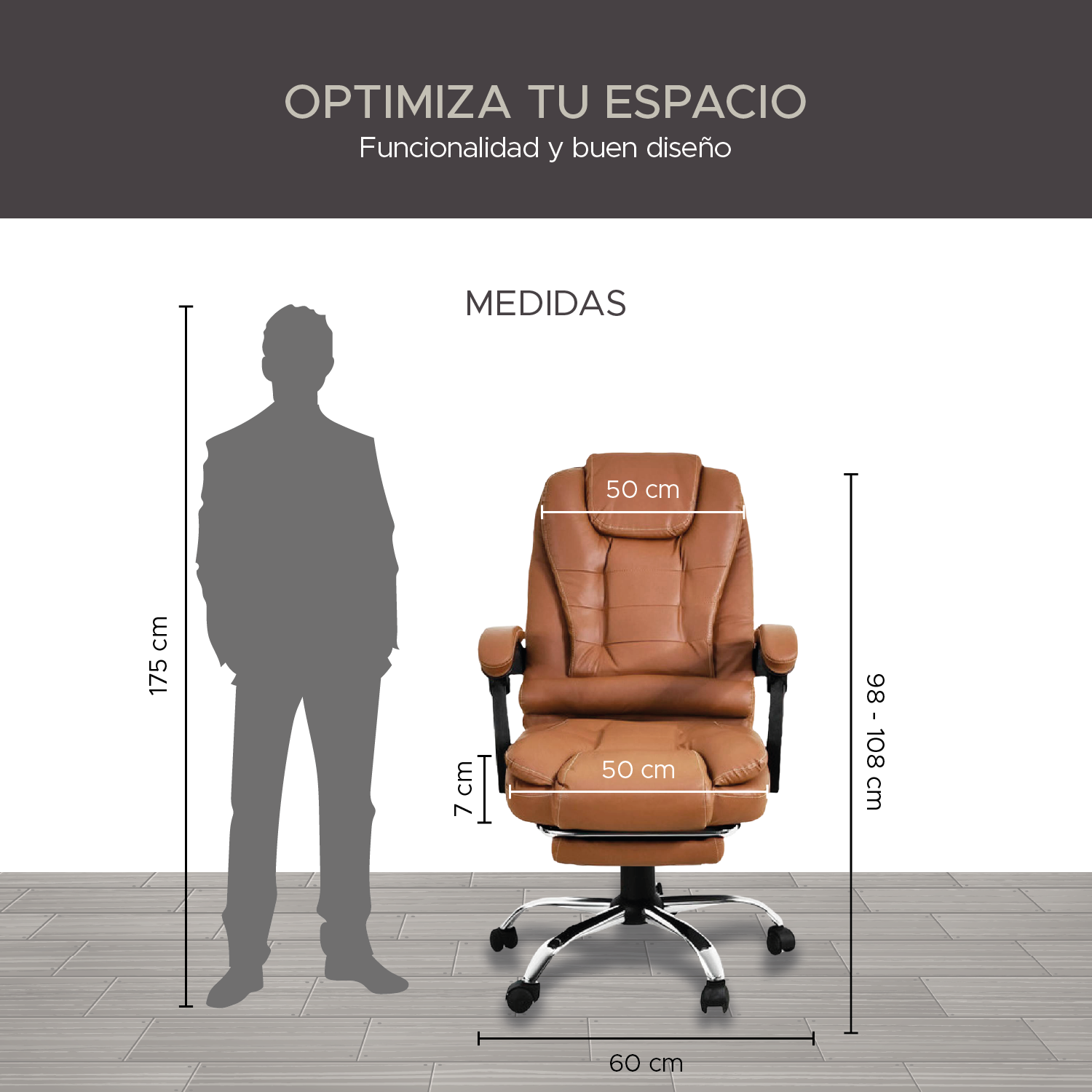 Silla Ejecutiva De Escritorio Oficina Ergonómica Reclinable X-pross Café Con Reposapiés Pro