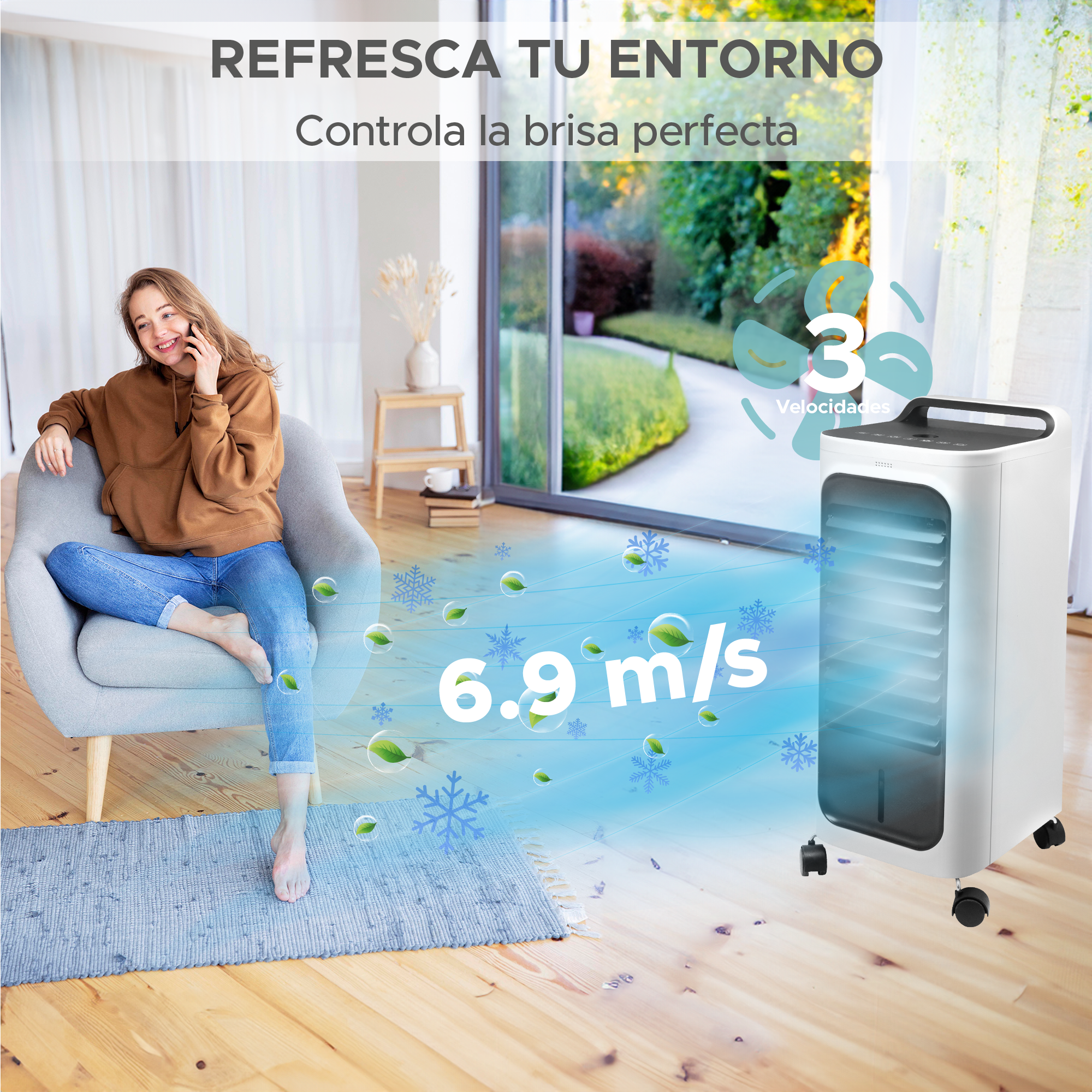 Calefactor y Enfriador 4 en 1 SkyCare – Portátil, Silencioso y Eficiente 