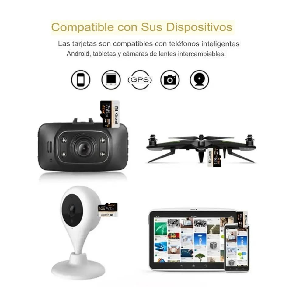 Memoria micro SD 1TB U3 XC alta velocidad vídeo 4K A2 tarjeta SD PRO PLUS cel pc tablet cámara negr