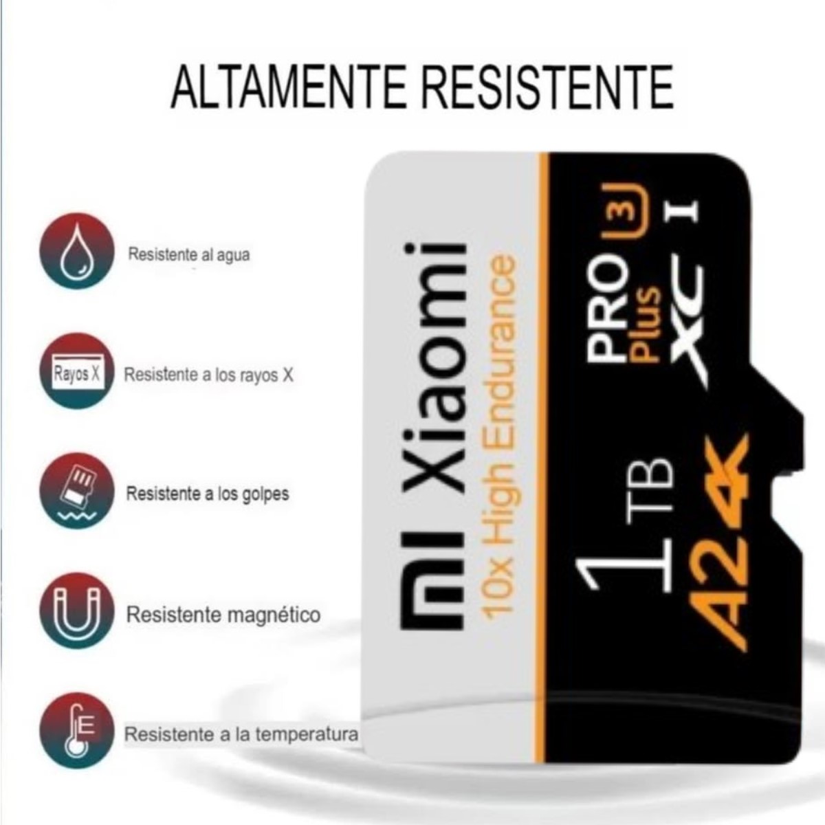 Memoria micro SD 1TB U3 XC alta velocidad vídeo 4K A2 tarjeta SD PRO PLUS cel pc tablet cámara negr