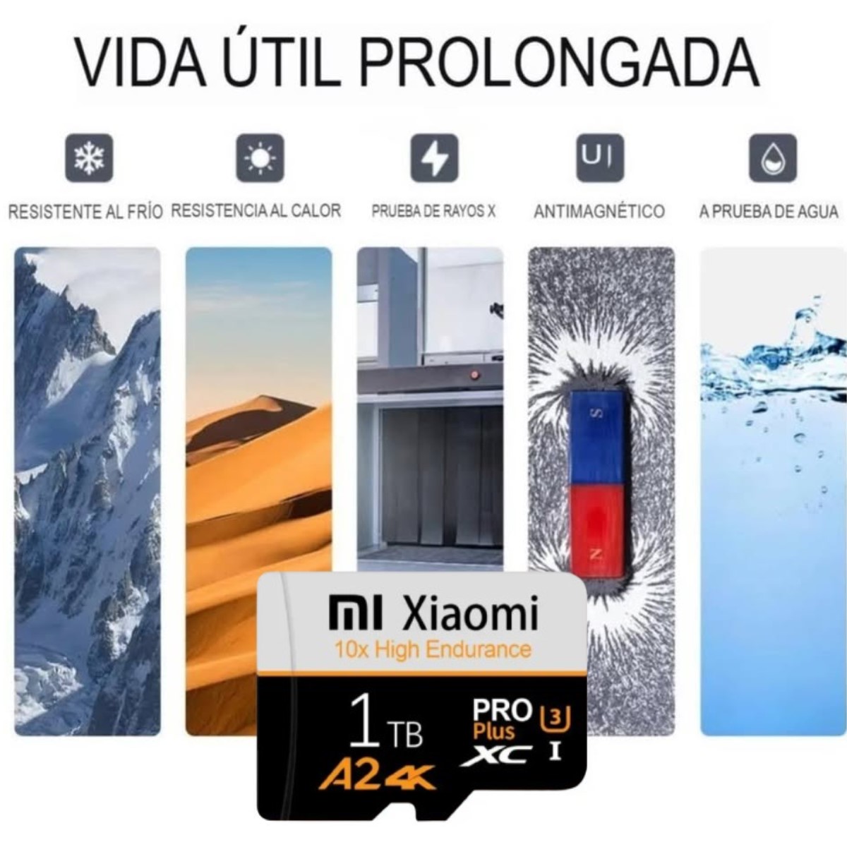 Memoria micro SD 1TB U3 XC alta velocidad vídeo 4K A2 tarjeta SD PRO PLUS cel pc tablet cámara negr