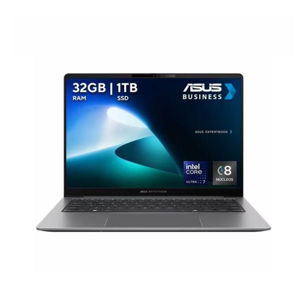 Laptop Asus ExpertBook P5 P5405: Procesador Intel Core Ultra 7 258V (Hasta 4.8 GHz), Memoria Ram de 32GB, SSD de 1TB, Pantalla de 14". 