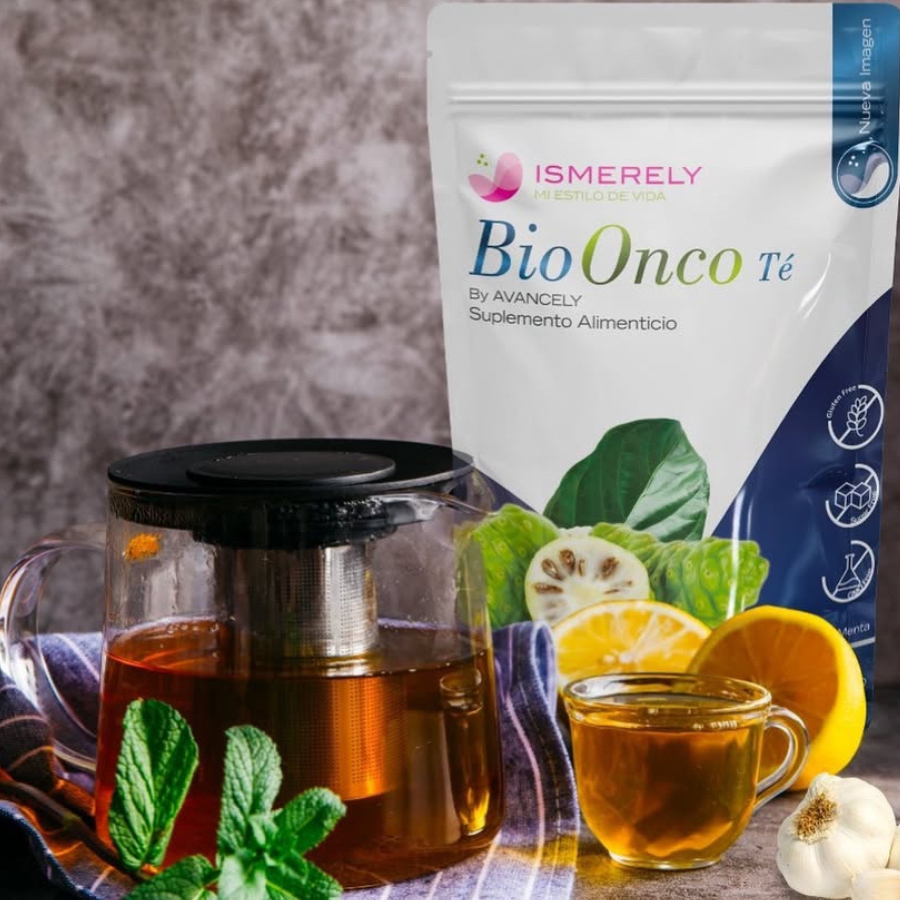 Bio Onco Té - Té en Polvo Antitumoral, Antiinflamatorio y Antioxidante  | Tamarillo, Guanábana y Ajo | Ayuda en la Prevención del Cáncer