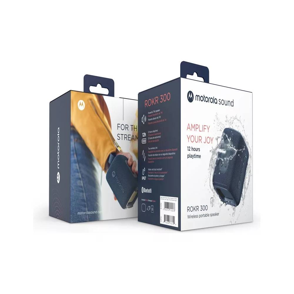 Bocina Motorola ROKR 300 Bluetooth Portátil IP67 Azul