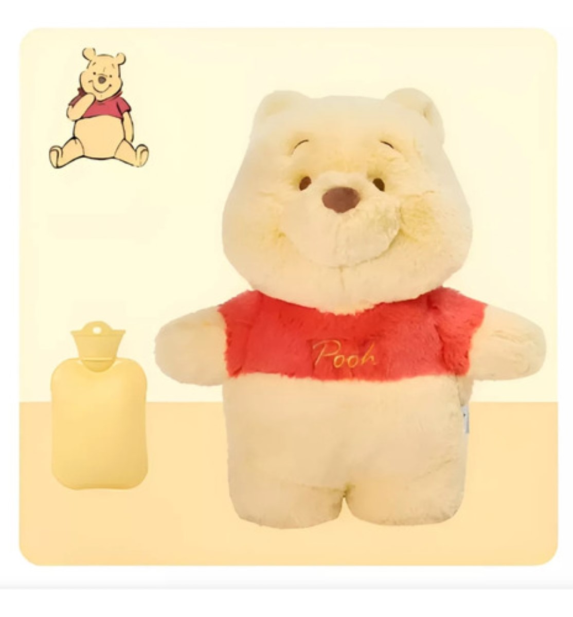 Winnie Pooh Hot Water Bolsa Agua Caliente Peluche Menstrua AMARILLO