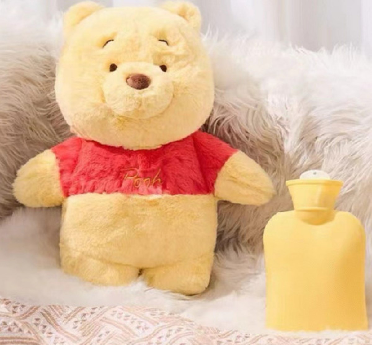 Winnie Pooh Hot Water Bolsa Agua Caliente Peluche Menstrua AMARILLO
