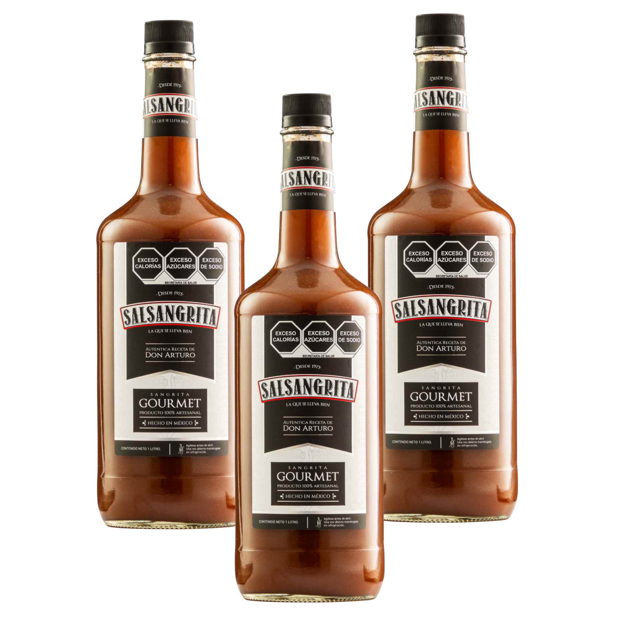 Tripack Sangrita Salsangrita Gourmet 1000 Ml