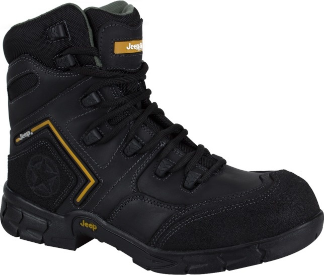 Botas para trabajo industrial marca Jeep, color negro, mod. 155516