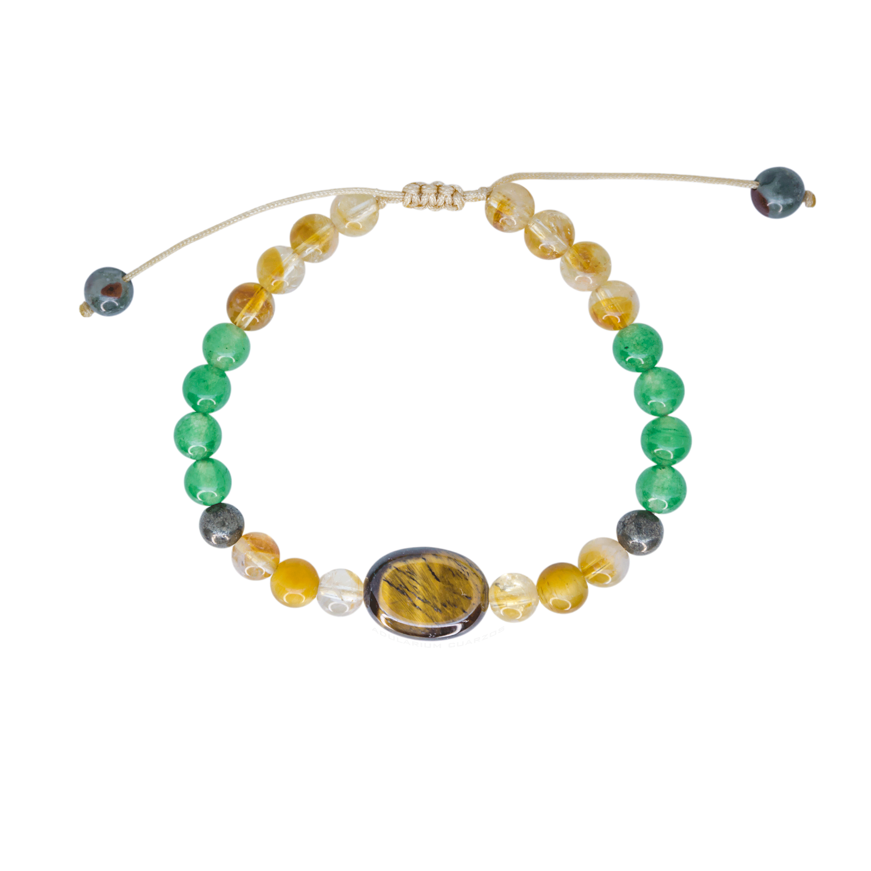  Pulsera para Mujer Abundancia y Prosperidad con cuarzos naturales