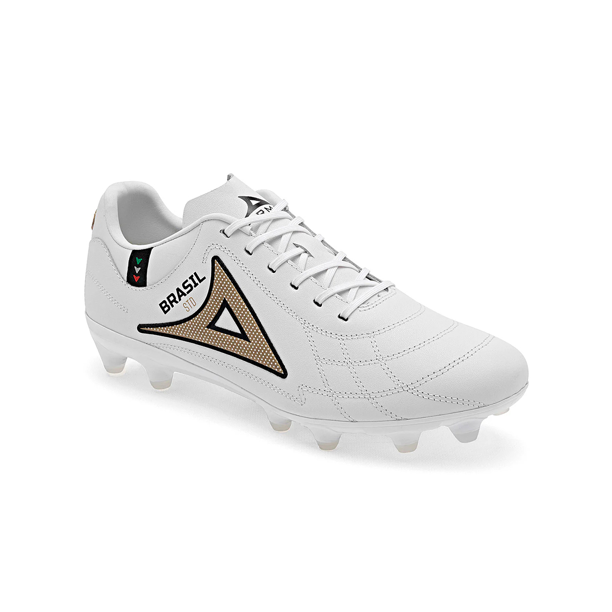 Pirma Tenis Fútbol Tachos 3052 Brasil Hombre Blanco Dorado Alta Calidad