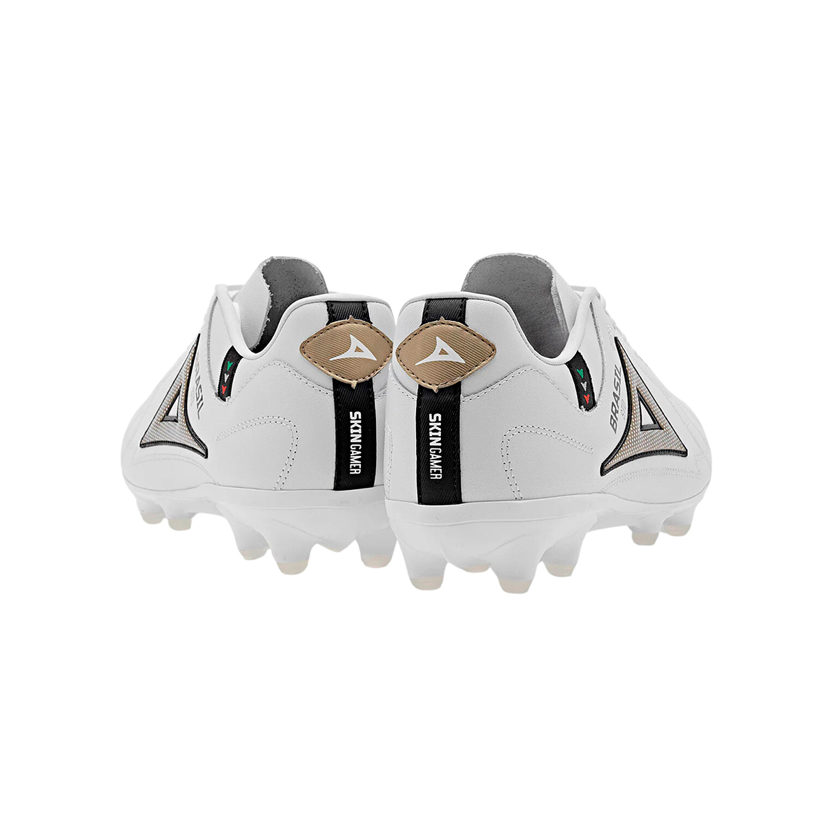 Pirma Tenis Fútbol Tachos 3052 Brasil Hombre Blanco Dorado Alta Calidad