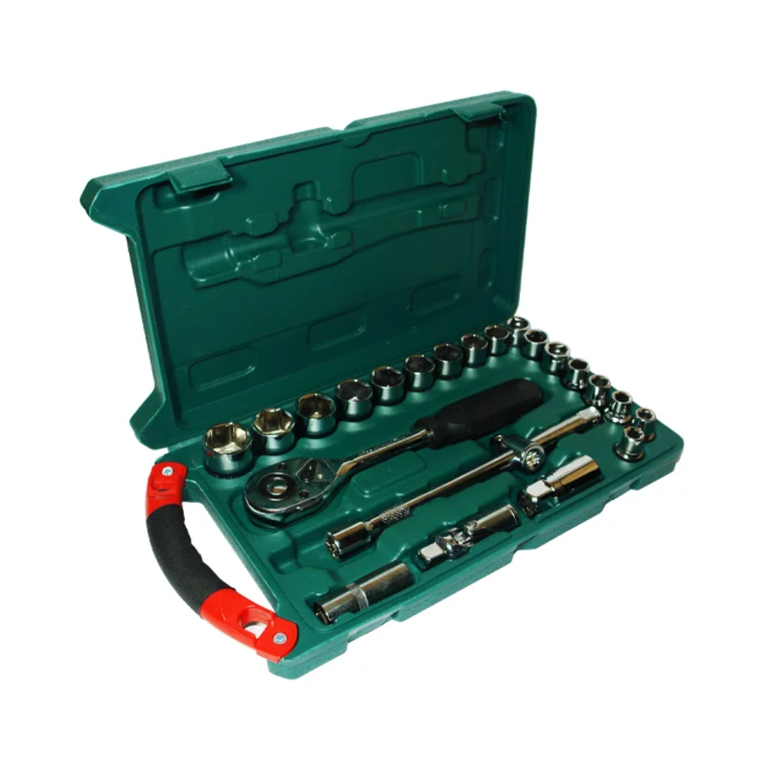 AUTOCLEAR 1/2" JUEGO 24 PIEZAS, MARCA PIT BULL TOOLS.
