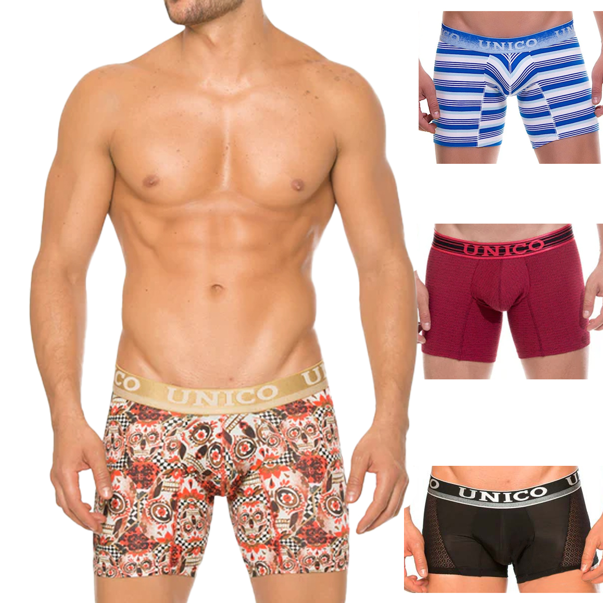 Bóxer Pack 5 Piezas Medio Caballero Colombiano Mundo Único Packs Boxers Calzoncillos Hombre