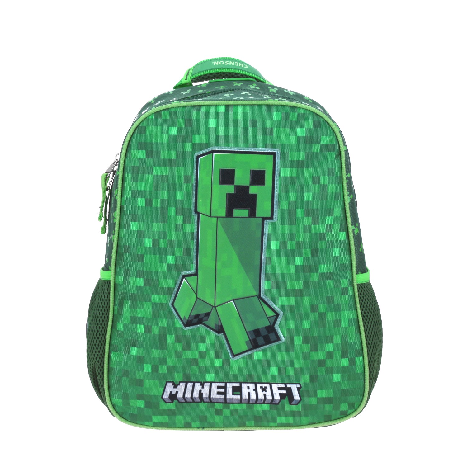Mochila Chica Chenson Preescolar Kinder Minecraft Creeper Texturizado MC65588-G Brock