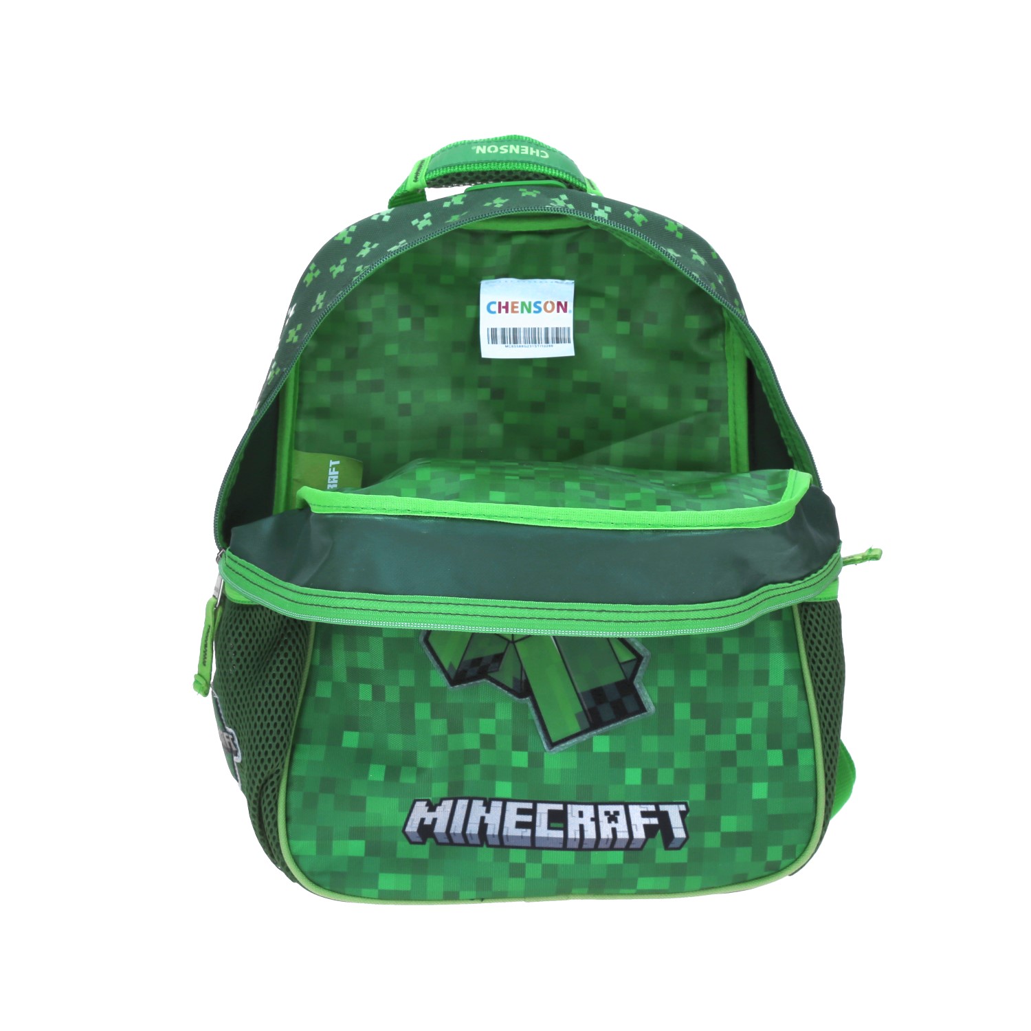 Mochila Chica Chenson Preescolar Kinder Minecraft Creeper Texturizado MC65588-G Brock