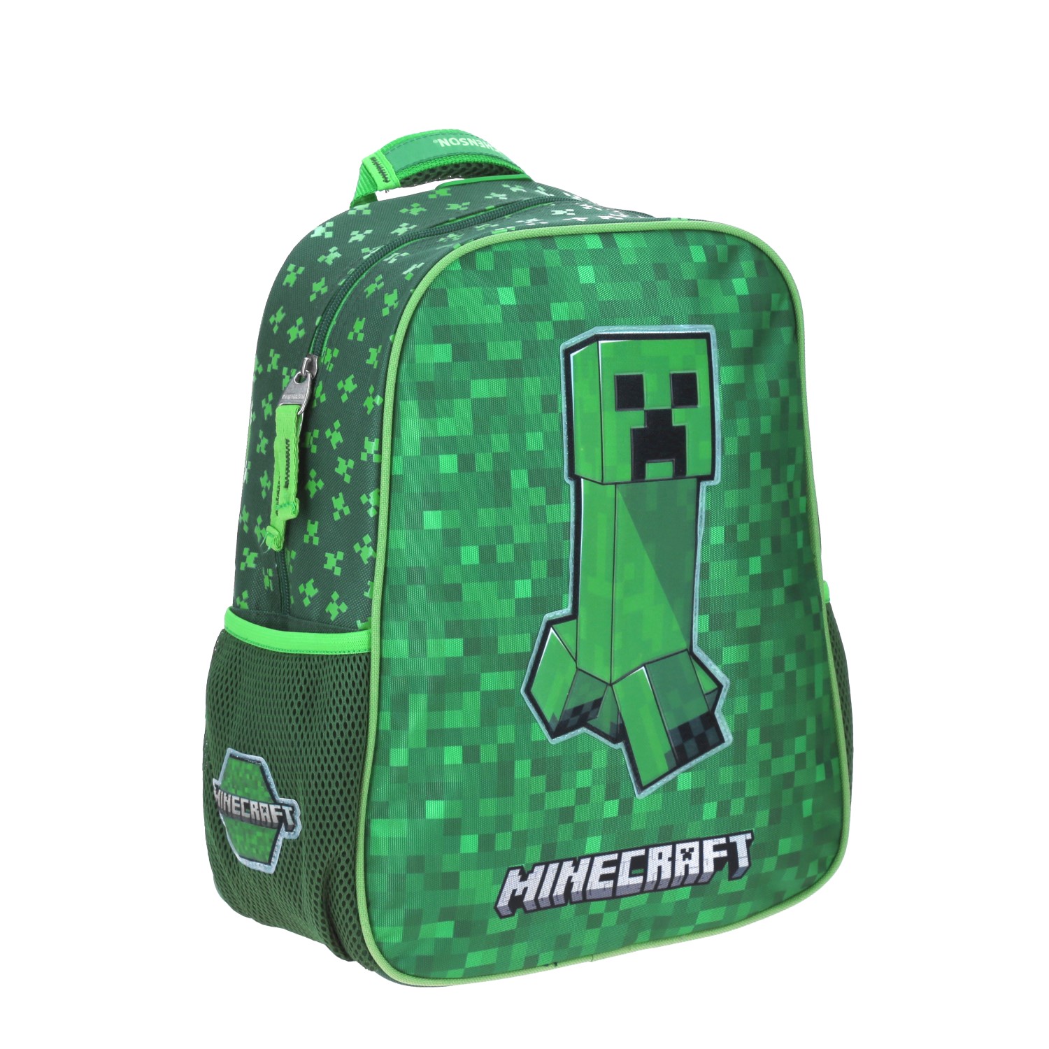 Mochila Chica Chenson Preescolar Kinder Minecraft Creeper Texturizado MC65588-G Brock