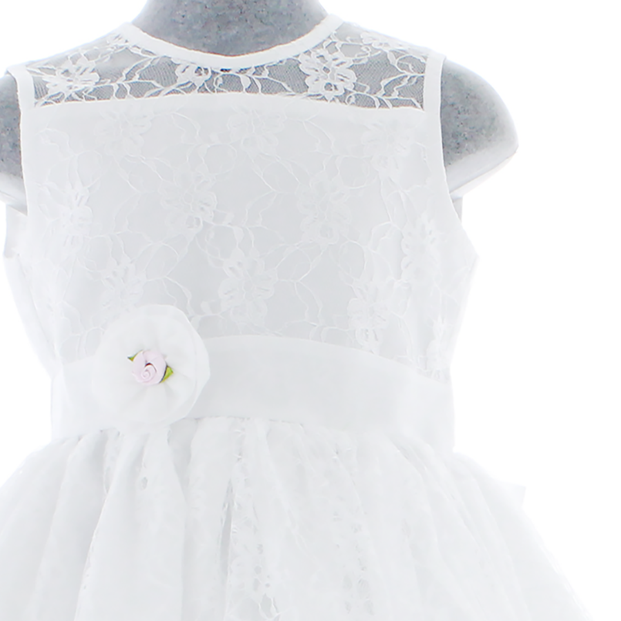 Vestido para Niña Blanco Ceremonia Presentación Primera Comunión 3800  2 a 10 Años