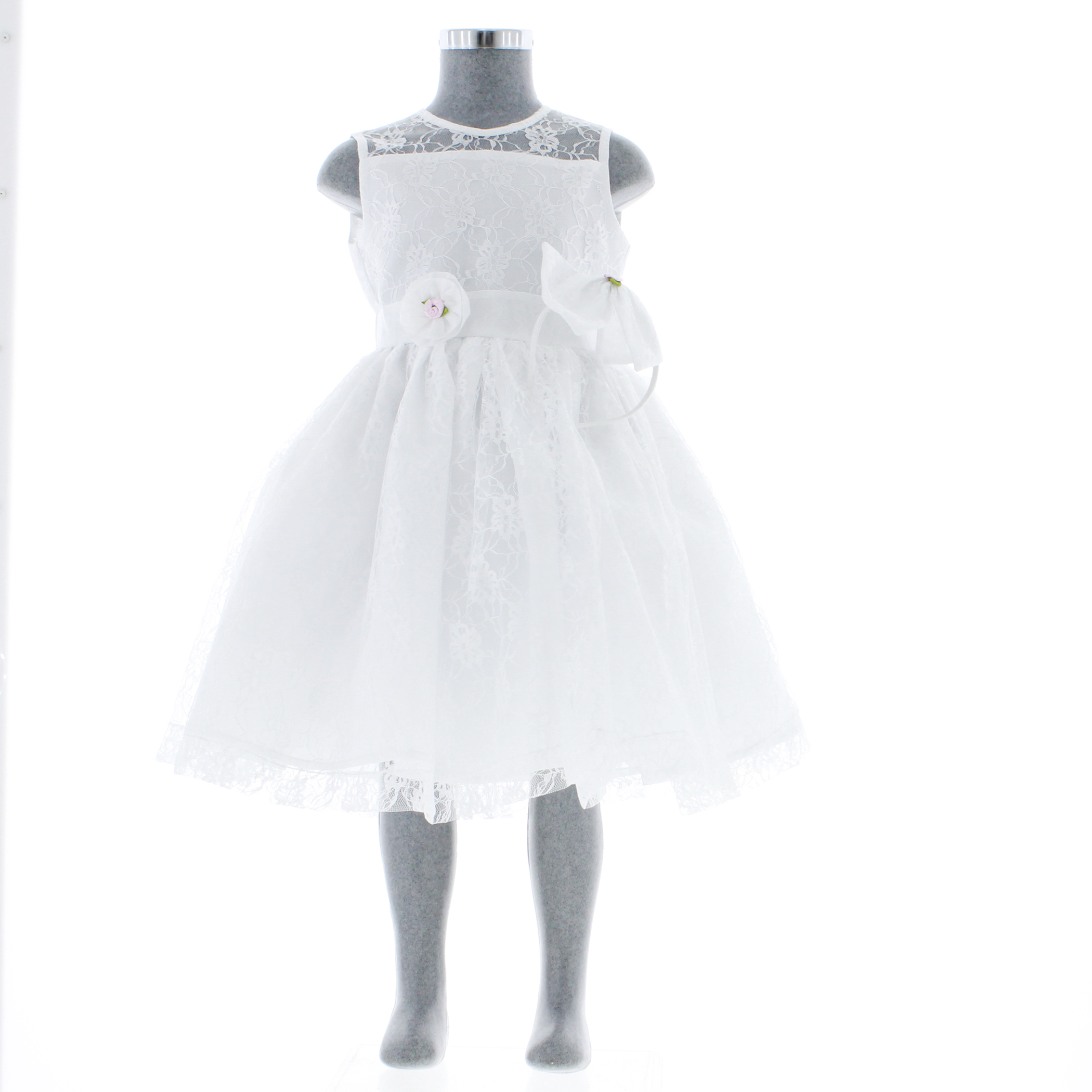 Vestido para Niña Blanco Ceremonia Presentación Primera Comunión 3800  2 a 10 Años