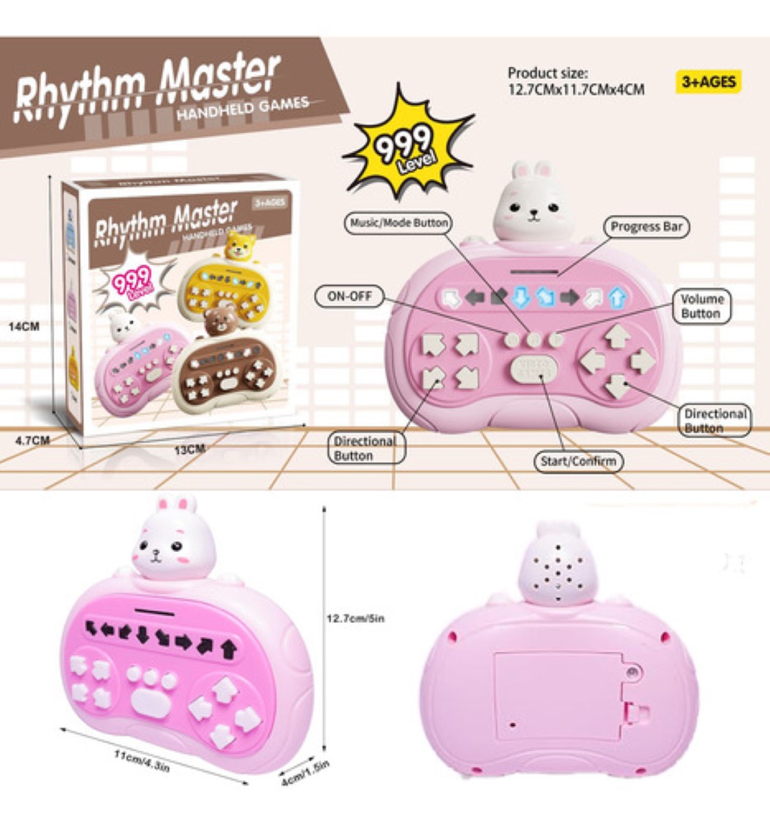 Juguetes Pop It Maestro Del Ritmo Para Niños ROSA