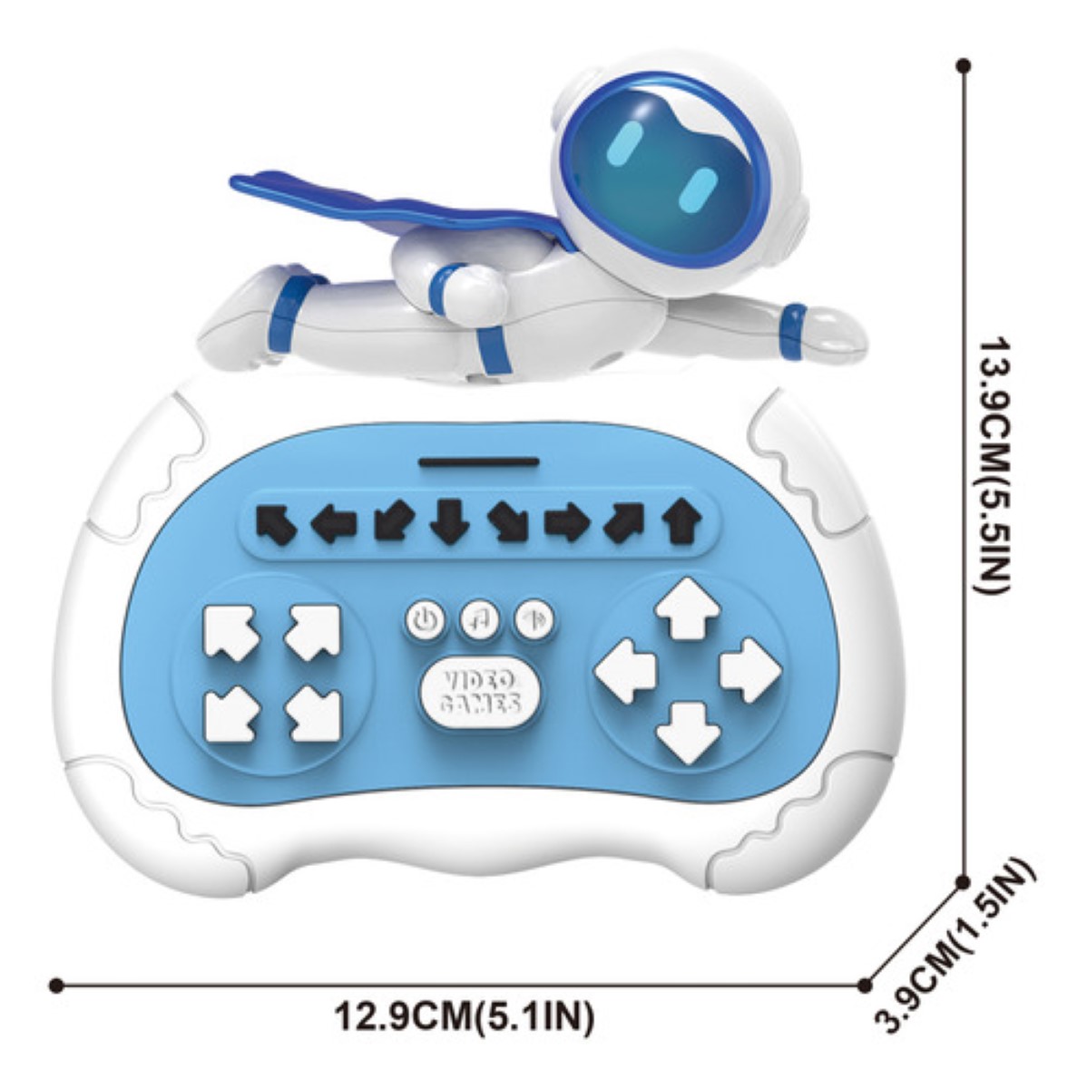 Consola De Juegos Rhythm Master Pop It Animal Azul acero ASTRONAUTA BLANCO