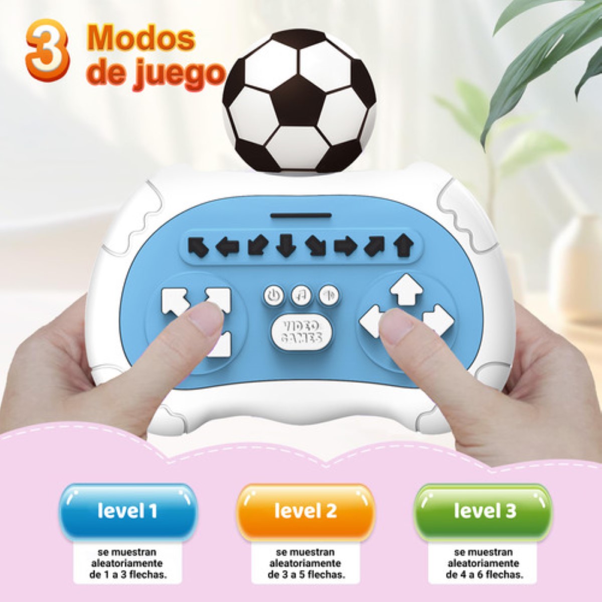 Consola De Juegos Rhythm Master Pop It Animal Fútbol BLANCO AguaAZUL 
