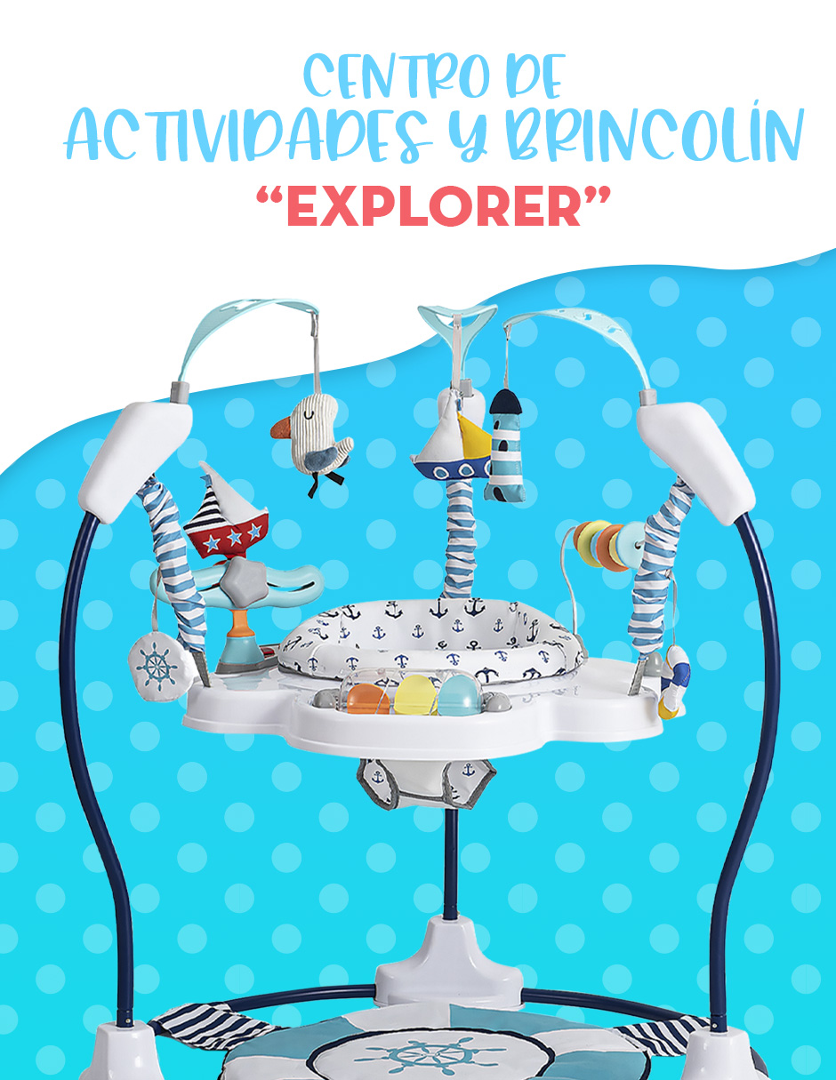 Centro de actividades y brincolin Explorer