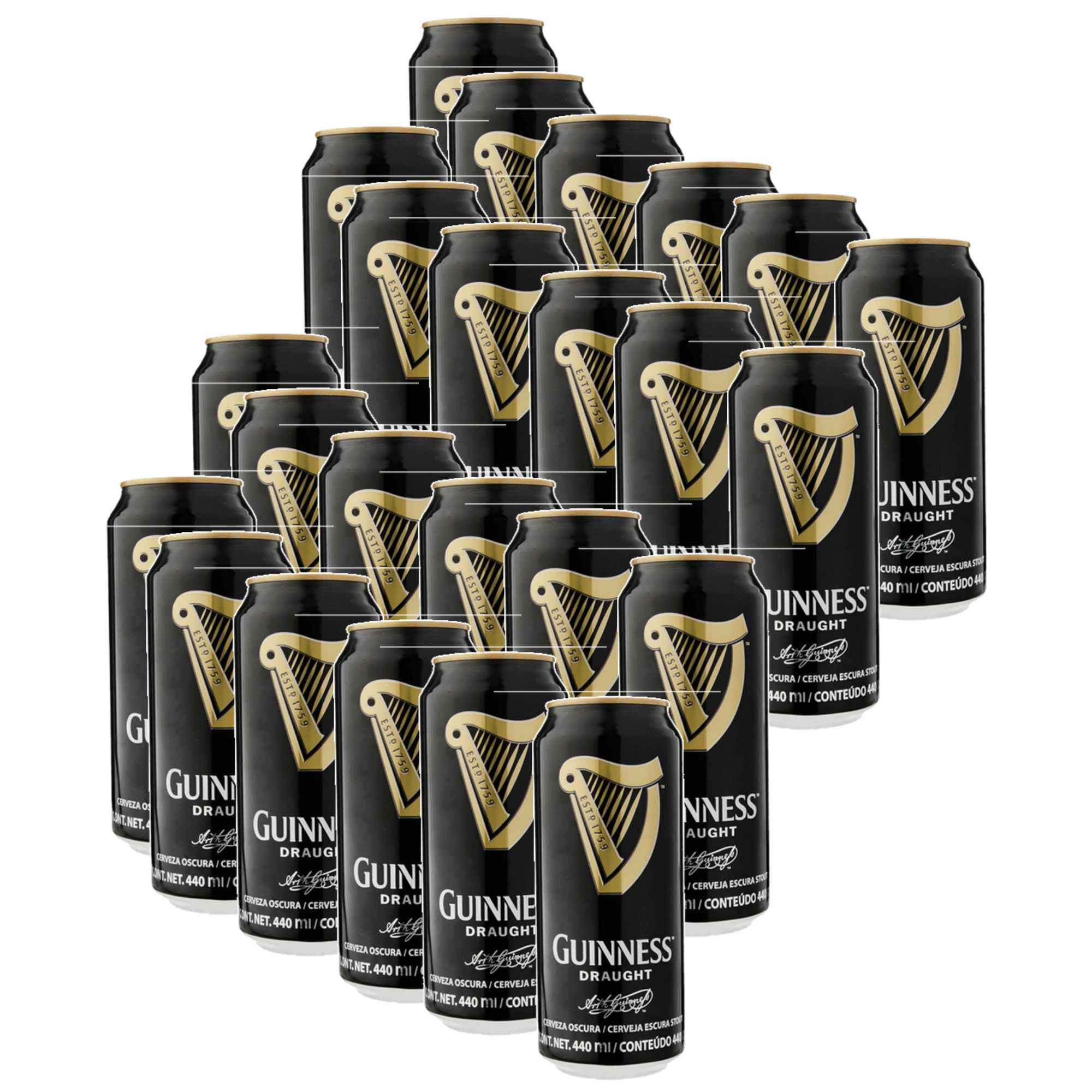 24 Pack Cerveza Guinness Draught Lata 440ml C/u