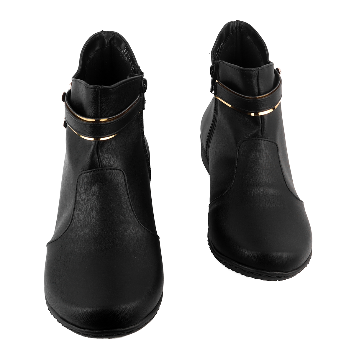 Botines Bota Dama Elegante Descanso Comodos Negro 705-N