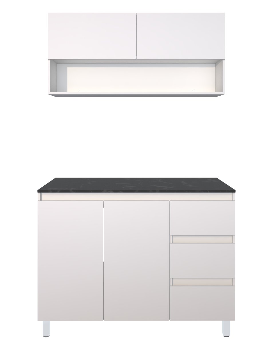 Cocina Integral AZALEA Con Alacena Superior E Inferior