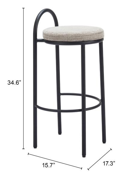 Banco de Bar Sisal Negro - Kessa