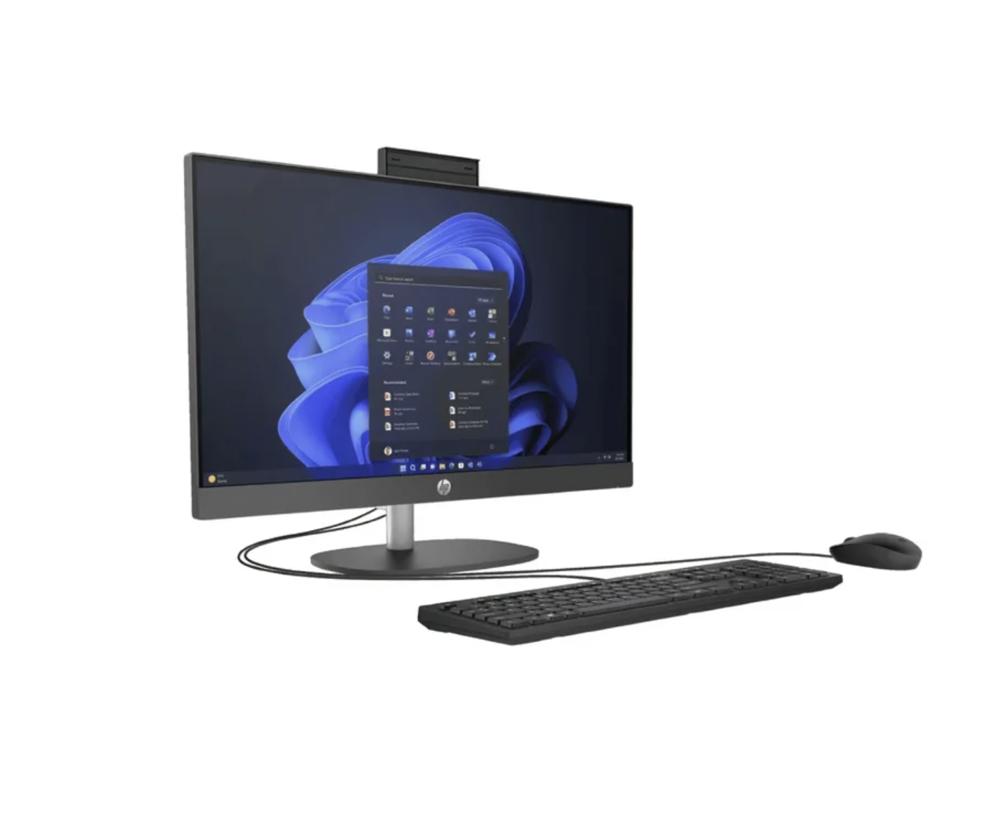 HP ProOne 245 G10 All-in-One 23.8", AMD Athlon Silver 7120U, 4GB Ram, 128GB SSD, Windows 11 Home, Negro, Teclado en español.