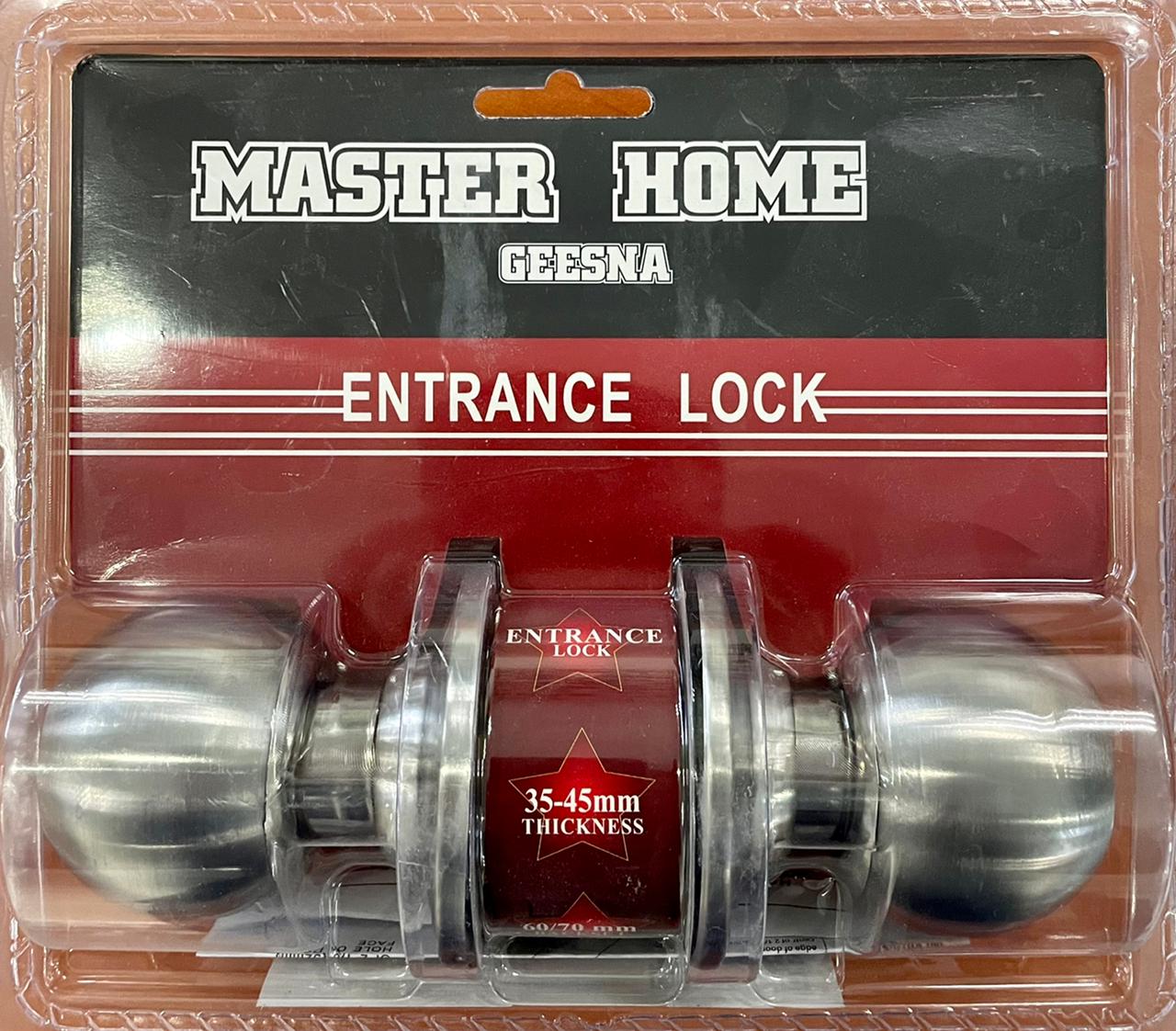 CHAPA PARA PUERTA, ESTILO BOLA, COLOR SATIN MARCA MASTER HOME.