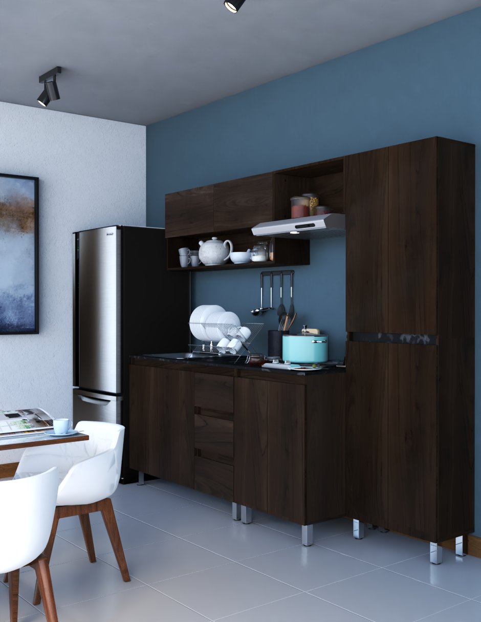 Cocina Integral Premium DALHIA Con Campana Y Parrilla