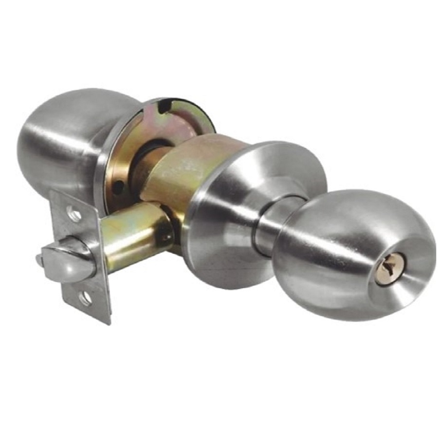 CHAPA PARA PUERTA, ESTILO BOLA, COLOR SATIN MARCA MASTER HOME.