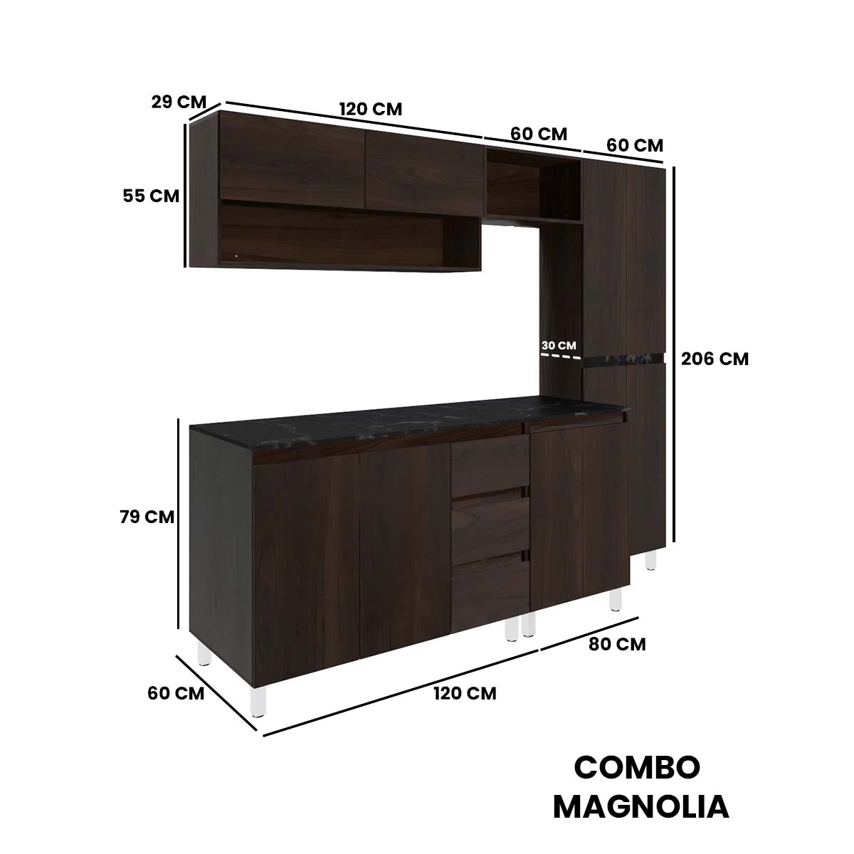 Cocina Integral Completa MAGNOLIA Premium Minimalista