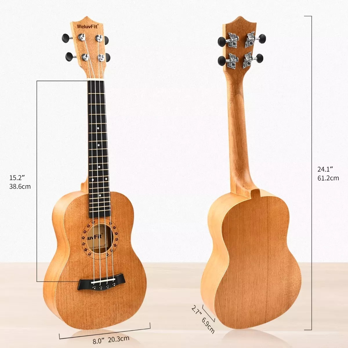 Kit De Soprano Concierto Acustico 23in Universal Ukelele