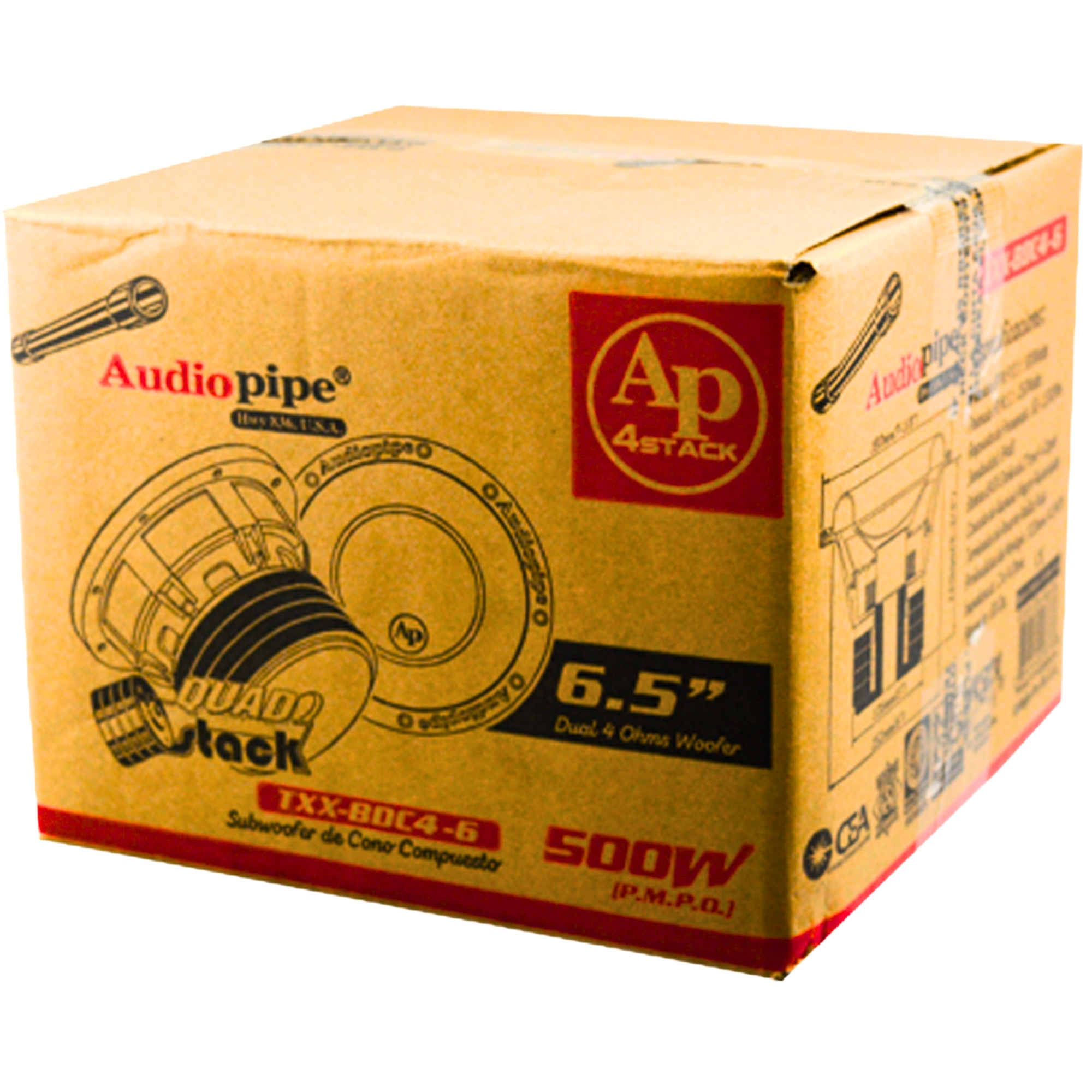 Subwoofer Audiopipe TXX-BDC4-6 500W 6.5 PLG