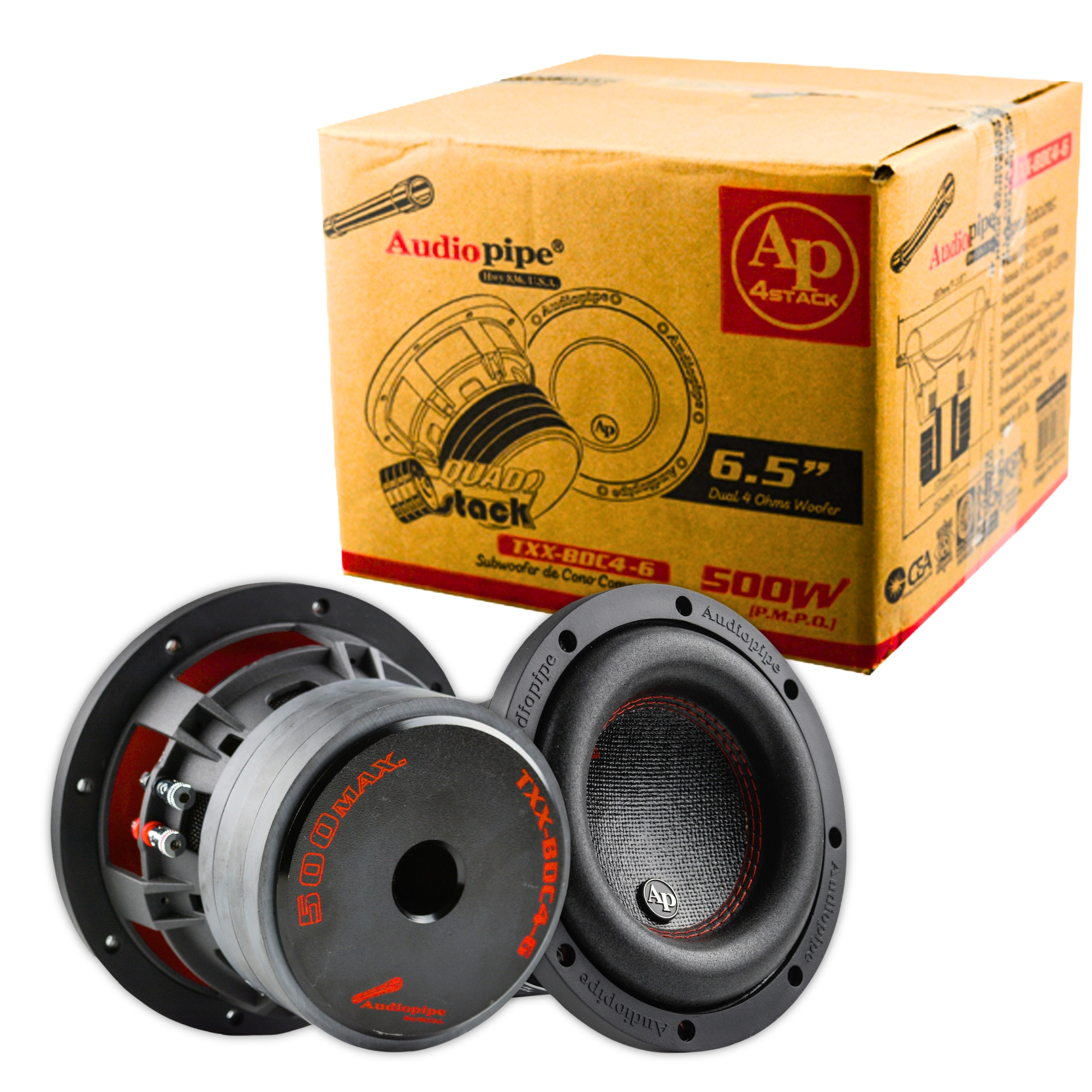 Subwoofer Audiopipe TXX-BDC4-6 500W 6.5 PLG