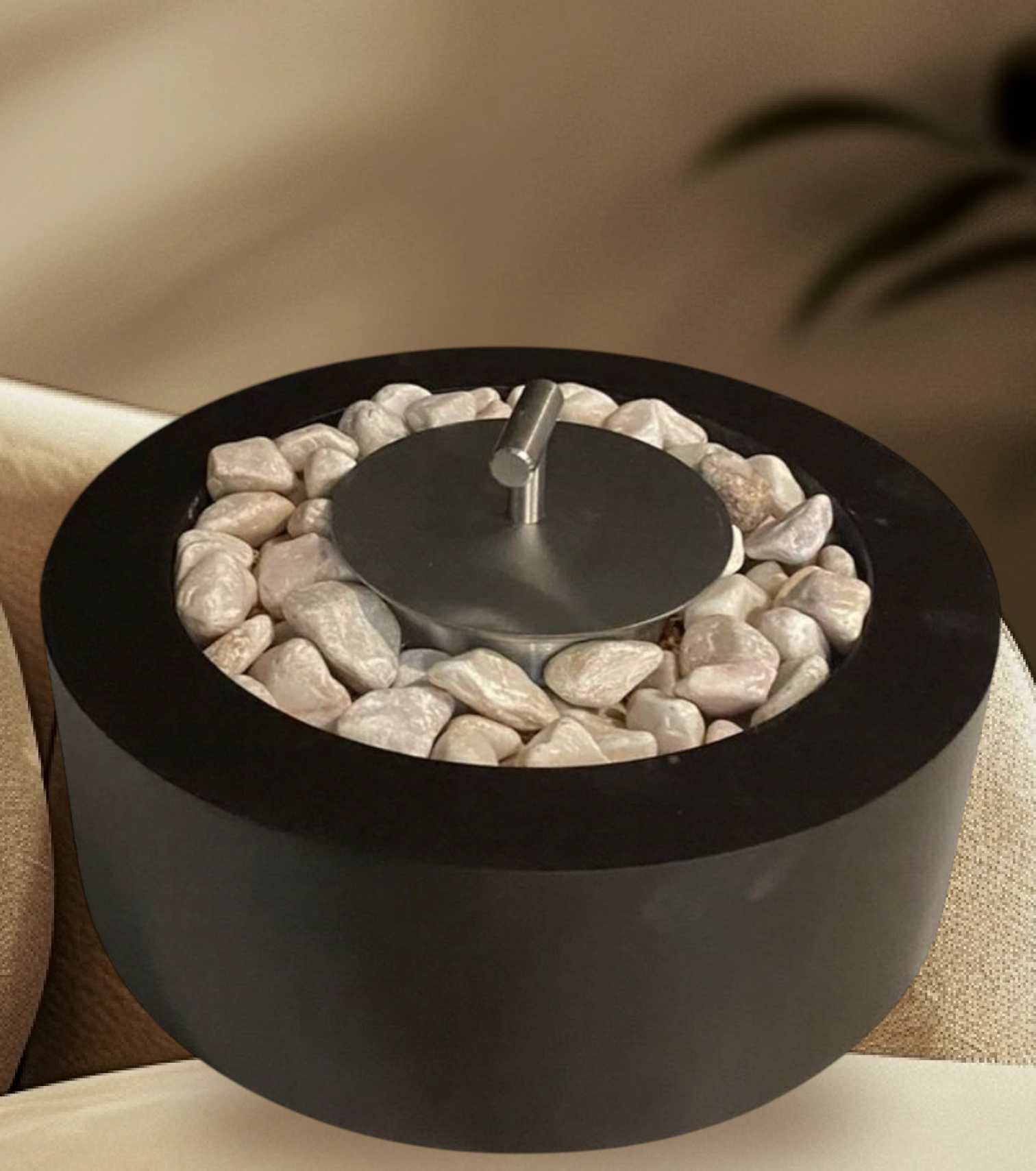 Chimenea Decorativa Redonda Beautifull Home Base Alcohol para Interiores y Exteriores