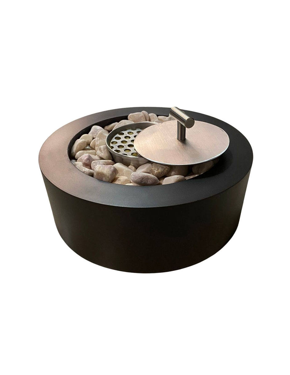 Chimenea Decorativa Redonda Beautifull Home Base Alcohol para Interiores y Exteriores